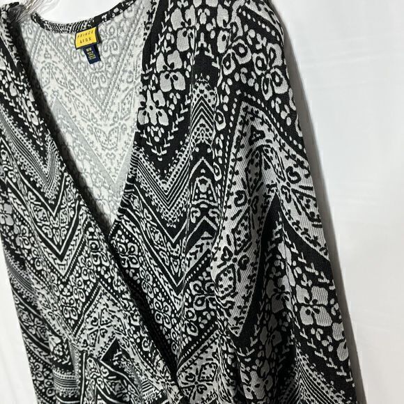 PRINCE & FOX Wrap Style V-Neck Empire Long Sleeve Pull‎ Over Dress Size M - Picture 4 of 6